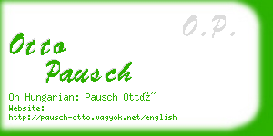 otto pausch business card